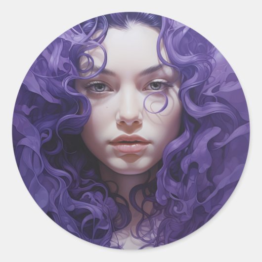 ステッカーベレザモラダオンデュランテ ラウンドシール (正面)