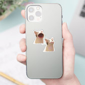 ステッカーポップ・アートのキャットミーム シール (スマートフォン)