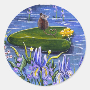 ステッカーマウス' Lilypad» ラウンドシール