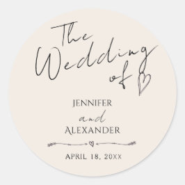 ステッカーモダン結婚不本主義 ラウンドシール