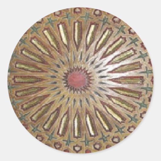 ステッカーモロッコン美しい ラウンドシール (正面)