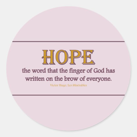 ステッカーラウンド：希望 ラウンドシール (正面)