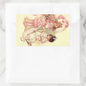 ステッカーラブルビクトリアンヴィンテージ結婚ズファッション 長方形シール (バッグ)