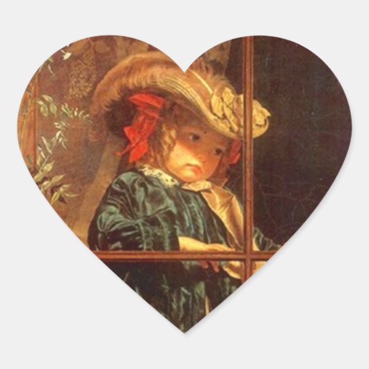 ステッカーラブルヴィンテージビクトリアンウェアファッション ハートシール (正面)