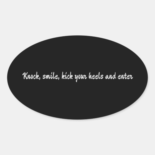 ステッカーラベルアート&デザインスタイル 楕円形シール (正面)