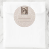 ステッカーラベル名タグNostalgia ビクトリアン Girl ラウンドシール (バッグ)