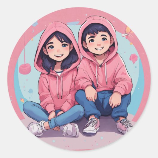 ステッカーラベル ラウンドシール (正面)