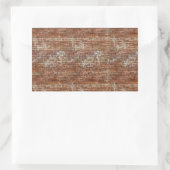 ステッカーレッドれんが壁 長方形シール (バッグ)