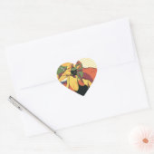 ステッカーレトロビーチバケーションオンザボードウォーク ハートシール (封筒)