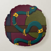 ステッカーレヘビ ラウンドクッション (正面)