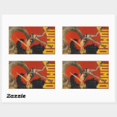 ステッカーヴィンテージジャンボエレファントサーカスショーガールアップ 長方形シール (シート)