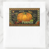 ステッカーヴィンテージバタフライブランドカボチャ缶ラベル 長方形シール (バッグ)