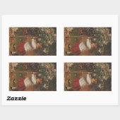 ステッカーヴィンテージビクトリアンガールプレイドスカートタッティング 長方形シール (シート)