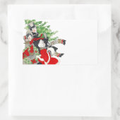 ステッカーヴィンテージビクトリアンクリスマスツリー伝統 長方形シール (バッグ)