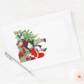 ステッカーヴィンテージビクトリアンクリスマスツリー伝統 長方形シール (封筒)