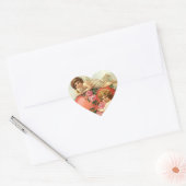 ステッカーヴィンテージビクトリアンバレンタインデーハート ハートシール (封筒)