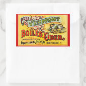 ステッカーヴィンテージピュアバーモントボイルドサイダーオールドラベル 長方形シール (バッグ)