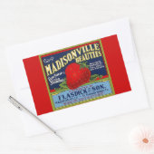 ステッカーヴィンテージマディソンビルLAいちご広告 長方形シール (封筒)