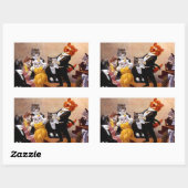 ステッカーヴィンテージミュージカルソイレキャットコンサート 長方形シール (シート)