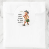 ステッカーヴィンテージリタイアHi-Ho Work Whistler ラウンドシール (バッグ)