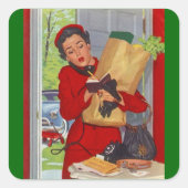 ステッカーヴィンテージレトロサバーバンハウスウィザースクエア スクエアシール (正面)