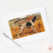 ステッカーヴィンテージ葉巻と狩りバードドッグチャンピオン 長方形シール (封筒)