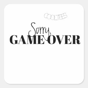 ステッカー上のゲームを申し訳ない スクエアシール