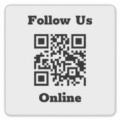 ステッカー上のQRコード シール (正面)