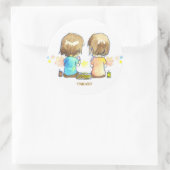 ステッカー丸（大）　ふたつずつ ラウンドシール (バッグ)