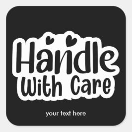 ステッカー付きハ気にンドル スクエアシール