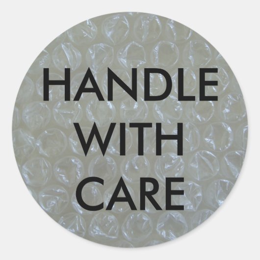 ステッカー付きハ気にンドル ラウンドシール (正面)