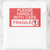 ステッカー付きハ気にンドル 長方形シール (バッグ)