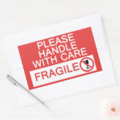 ステッカー付きハ気にンドル 長方形シール (封筒)