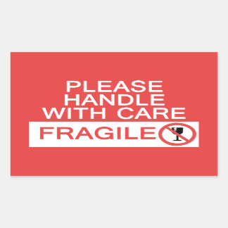 ステッカー付きハ気にンドル 長方形シール