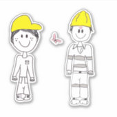 ステッカー付きビニールFIFOパパ+SON シール (正面)