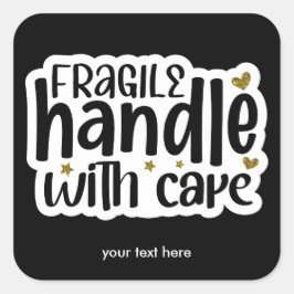 ステッカー付き壊れ気にやすい柄 スクエアシール