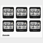 ステッカー付き壊れ気にやすい柄 スクエアシール (シート)