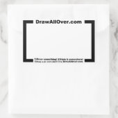 ステッカー全体を描画 長方形シール (バッグ)