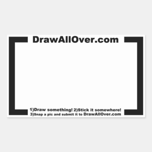 ステッカー全体を描画 長方形シール (正面)