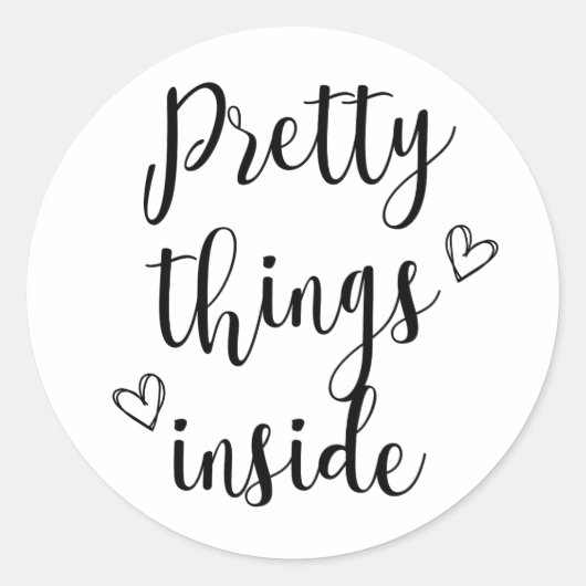 ステッカー内のシックかわいらしでミニマルなもの ラウンドシール (正面)