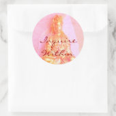 ステッカー内のピンクの問合せ ラウンドシール (バッグ)