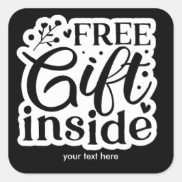 ステッカー内の無料ギフト スクエアシール
