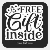 ステッカー内の無料ギフト スクエアシール (正面)