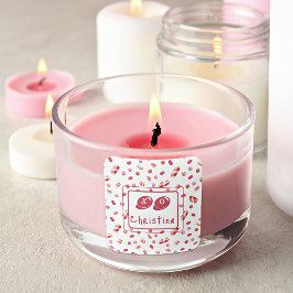 ステッカー名XOキャンディパターンバレンタイン1.5in スクエアシール