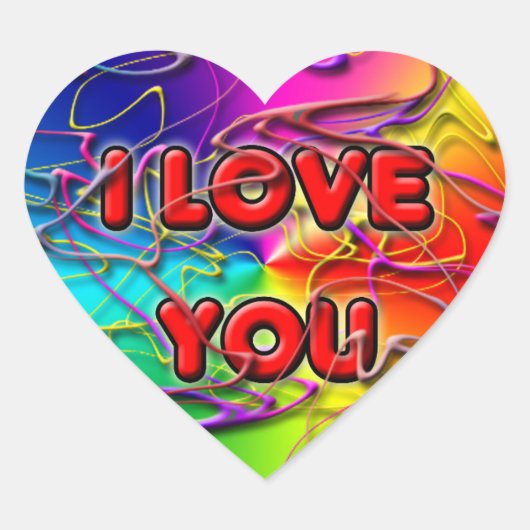 ステッカー大好き ハートシール (正面)