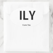 ステッカー大好き 楕円形シール (バッグ)