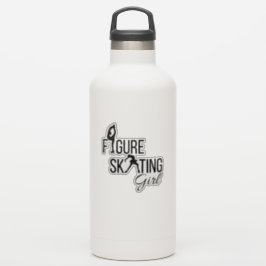 ステッカー姿スケートで滑る女カスタムの子のカットブラック シール