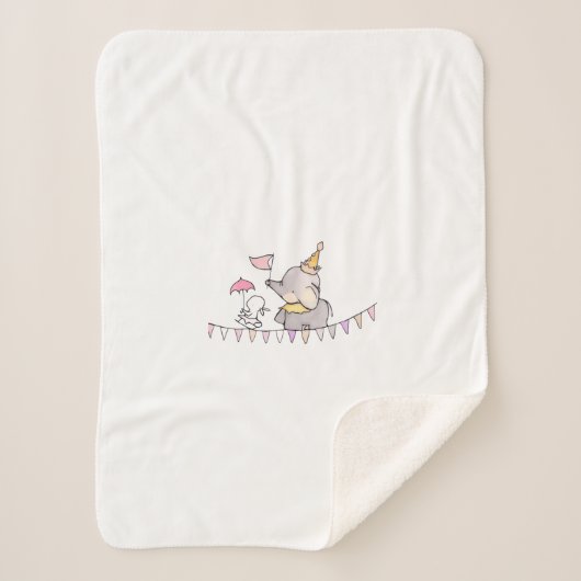 ステッカー子供へシェルパ毛布 シェルパブランケット (正面)