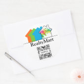 ステッカー実在テンプレートエステート ラウンドシール (封筒)