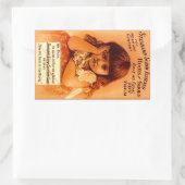 ステッカー広告ヴィンテージのネジ留め靴 長方形シール (バッグ)